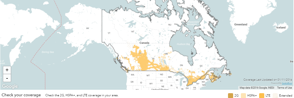 Rogers Data Coverage Map